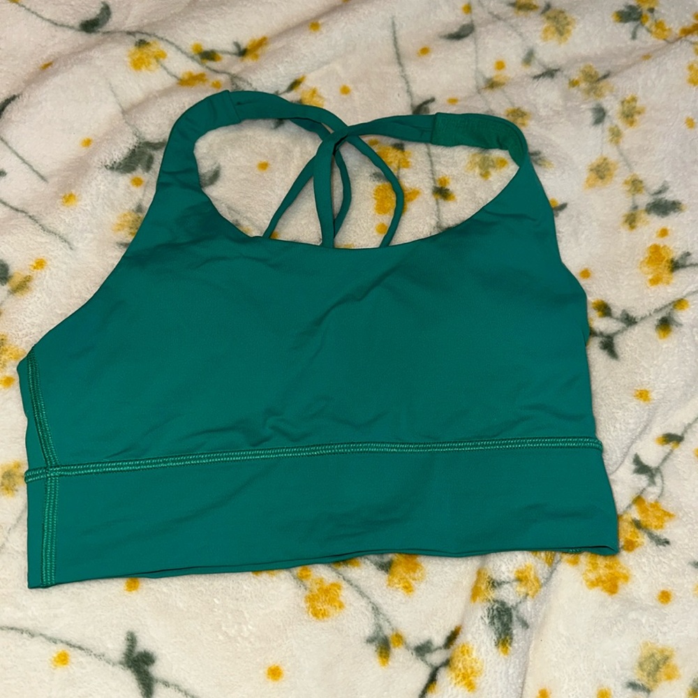 Lululemon Women's Energy Sports Bra Top Racerback Criss Cross Strappy Active 4
